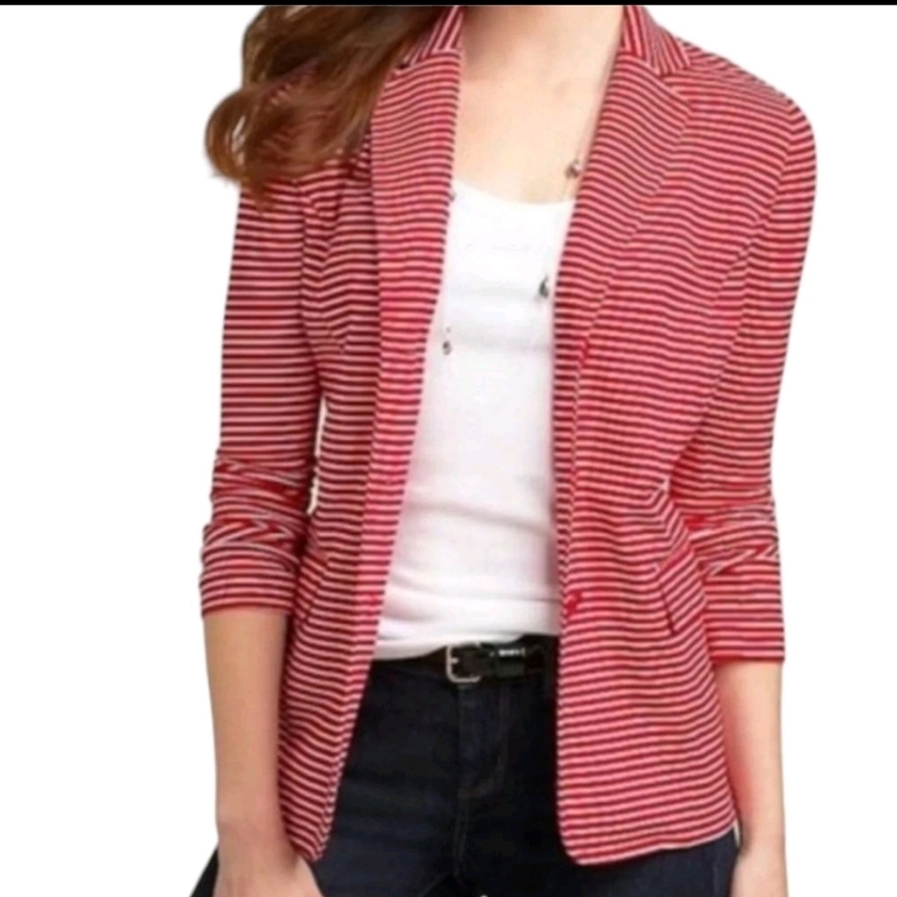 Talbots Knit Striped Blazer